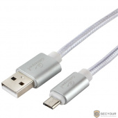 Cablexpert Кабель USB 2.0 CC-U-mUSB01S-1.8M	 AM/microB, серия Ultra, длина 1.8м, серебристый, блистер