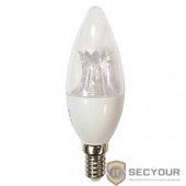 ECOLA C4QD80ELC candle   LED Premium  8,0W 220V  E14 6000K прозрачная свеча  с линзой (композит) 105x37