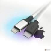 Greenconnect Кабель 3A 0.5m Apple USB 2.0, CM/Lightning 8pin MFI для Iphone 5/6/7/8/X - поддержка всех IOS, белый, алюминиевый корпус серебро+черный, черный ПВХ (GCR-50880)