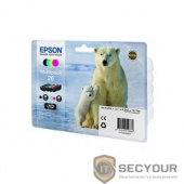EPSON C13T26164010  Картридж для Epson Expression Premium XP-600, 605, 700, 800, Набор из 4 Цветов, 26 4clr Pig BK, CY, MA, YE (cons ink)