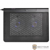 BURO Подставка для ноутбука 17&quot;398x300x29mm 2xUSB 2x 140mmFAN 926г металлическая сетка/пластик черный (BU-LCP170-B214)
