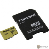 Micro SecureDigital 8Gb Transcend TS8GUSD500S {MicroSDHC Class 10 UHS-I U3, SD adapter}