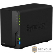 Synology DS218+ Сетевое хранилище 2xHDD, DC 2,0GhzCPU/2GB(upto6)/RAID0,1, SATA(3,5' 2,5')/3xUSB3.0/1eSATA/1GigEth/iSCSI/2xIPcam(up to 25)/1xPS /2YW