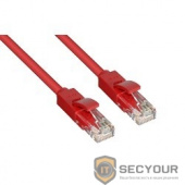 Greenconnect Патч-корд UTP прямой 3 m AWG24 кат.5е,  RJ45,  медь, литой (Красный), пластик пакет (GCR-LNC04-3.0m)