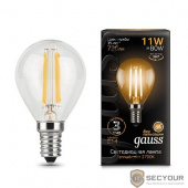 GAUSS 105801111 Светодиодная лампа LED Filament Шар E14 11W 720lm 2700K 1/10/50 