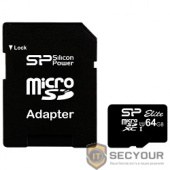Micro SecureDigital 64Gb Silicon Power SP064GBSTXBU1V10SP {MicroSDXC Class 10 UHS-I, SD adapter}
