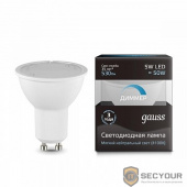 GAUSS 101506205-D Светодиодная лампа LED MR16 GU10-dim 5W 530lm 4100K  диммируемая 1/10/100 