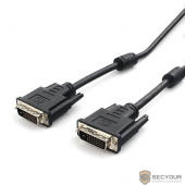 Кабель DVI-D dual link Cablexpert CC-DVI2L-BK-10M, 25M/25M, 10м, черный, экран, феррит.кольца, пакет (CC-DVI2L-BK-10M)