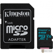 Micro SecureDigital 64Gb Kingston SDCG2/64GB {MicroSDHC Class 10 UHS-I, SD adapter}
