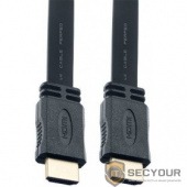 PERFEO Кабель HDMI A вилка - HDMI A вилка, плоский, ver.1.4, длина 2 м. (H1302)