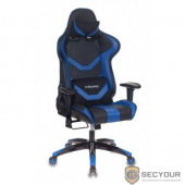 Кресло игровое Бюрократ CH-772N/BL+BLUE две подушки черный/синий искусственная кожа (пластик черный)[1075442]