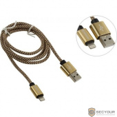 Defender USB кабель ACH01-03T PRO USB2.0 Золотой, AM-LightningM,1m,2.1А (87806)