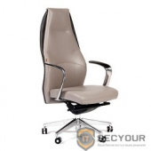 Офисное кресло Chairman BASIC Россия кожа/кз, светло-серый/темно-серый (6109173)