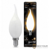 GAUSS 104201105 Светодиодная лампа LED Filament Свеча на ветру OPAL E14 5W 420lm 2700К 1/10/50 