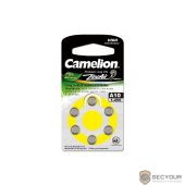 Camelion  ZA10 BL-6 Mercury Free (A10-BP6(0%Hg), батарейка для слуховых аппаратов, 1.4 V,90mAh)