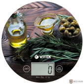 VITEK VT-8029(BN) Весы кухонные  Максимальный вес 5 кг Платформа из закаленного стекла 180*3 мм LCD.