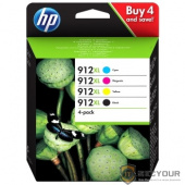 HP 3YP34AE Комплект картриджей HP 912 черный/голубой/пурпурный/желтый  {HP OfficeJet 801x}