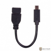 Ritmix OTG кабель для подключения периферийных устройств и USB-флеш Type-C-USB-AF, USB3.0, 0,15m, черный MAC+