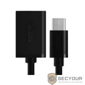 Greenconnect Переходник  USB Type C  0.15m черный, 28/28 AWG, CM / USB 2.0 AF, экран, армированный, морозостойкий (GCR-UC1AF-BB2S-0.15m)