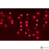 Neon-night 255-052 Гирлянда Айсикл (бахрома) светодиодный, 2,4 х 0,6 м, прозрачный провод, 230 В, диоды красные, 88 LED NEON-NIGHT